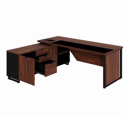 Imagem de Mesa Executiva 2,00m c/ Armário Lateral e Cx de Tomadas F5