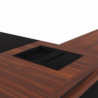 Imagem de Mesa Executiva 2,00m c/ Armário Lateral e Cx de Tomadas F5