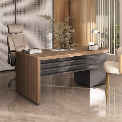 Imagem de Mesa Executiva Premium para Escritório 4 Gavetas Elegante e Funcional