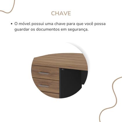 Imagem de Mesa Executiva Premium para Escritório 4 Gavetas Elegante e Funcional