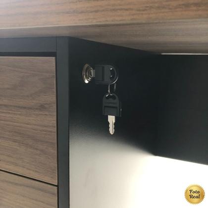 Imagem de Mesa Executiva Premium para Escritório 4 Gavetas Elegante e Funcional