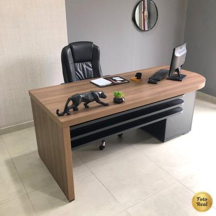 Imagem de Mesa Executiva Premium para Escritório 4 Gavetas Elegante e Funcional