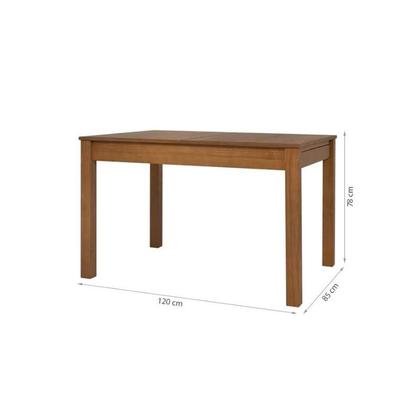 Imagem de Mesa Extensível de Jantar em Madeira e MDF Euro Meu Móvel de Madeira - Nozes