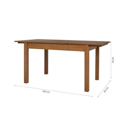 Imagem de Mesa Extensível de Jantar em Madeira e MDF Euro Meu Móvel de Madeira - Nozes