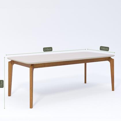 Imagem de Mesa Ficus 77cm X 100cm X 210cm Tampo em Mdf