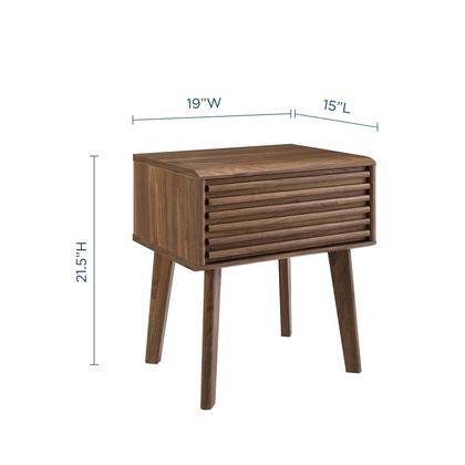 Imagem de Mesa final Modway Render Mid-Century Modern Walnut
