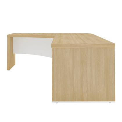 Imagem de Mesa Francela Diretor 2,00 x 1,80 Lado Esquerdo Carvalho/Bco