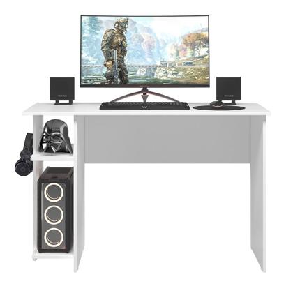 Imagem de Mesa Gamer com 2 Prateleiras Branco - Belliv Decor