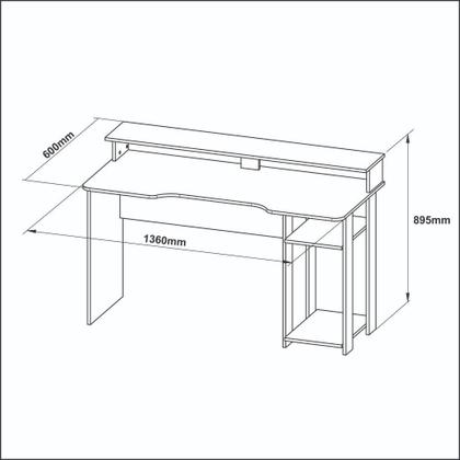 Imagem de Mesa Gamer com Porta CPU ME4153 Tecnomobili