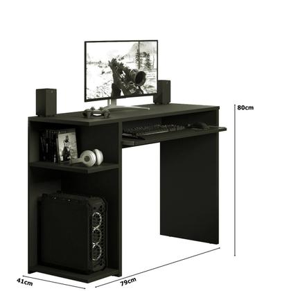 Imagem de Mesa Gamer Escrivaninha Para Computador Com Prateleira Elevada Para CPU  JM3 MÓVEIS