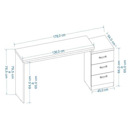 Imagem de Mesa Gamer Escrivaninha Para Computador DRX 5000 Para Quarto