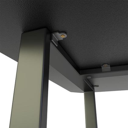 Imagem de Mesa Gamer Fortrek, Preto e Azul, Base em Metal, Tampo de MDF Revestido e Suporta Peso Máximo de 150 Kg - HMG01