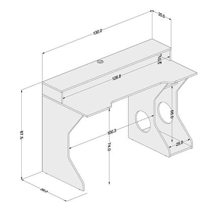 Mesa Gamer Fremont Preta e Vermelha - Politorno Imagem de Mesa Gamer Fremont Preta e Vermelha