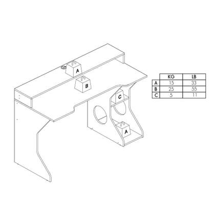 Mesa Gamer Fremont Preta e Vermelha - Politorno Imagem de Mesa Gamer Fremont Preta e Vermelha