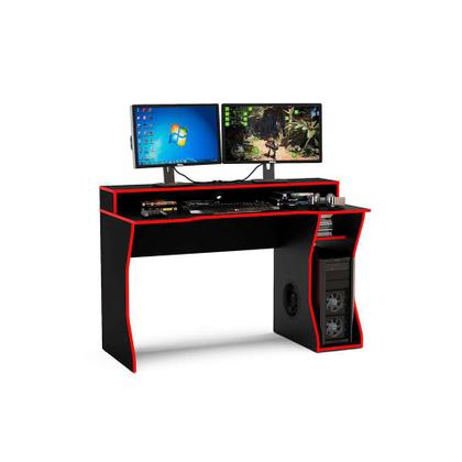 Mesa Gamer Fremont Preta e Vermelha - Politorno Imagem de Mesa Gamer Fremont Preta e Vermelha