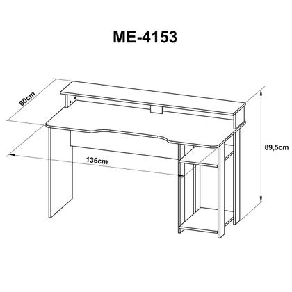 Imagem de Mesa Gamer Ideal para 2 Monitores Preto/Verde Me4153 - Tecno Mobili
