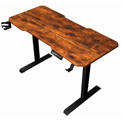 Imagem de Mesa Gamer Lift Rise Mode Madeira MDF, Com Regulagem de Altura Elétrica, 1 Motor, 2 Memorizações, Rústico - RM-ML-01-MR