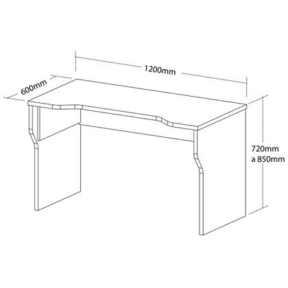 Imagem de Mesa Gamer Moderna para 2 Monitores com Regulagem de Altura Artany