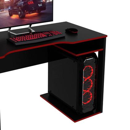 Imagem de Mesa Gamer para Computador com Estante para Livros e Jogos