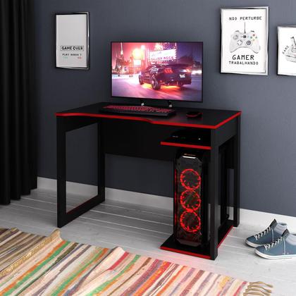 Imagem de Mesa Gamer para Computador com Estante para Livros e Jogos
