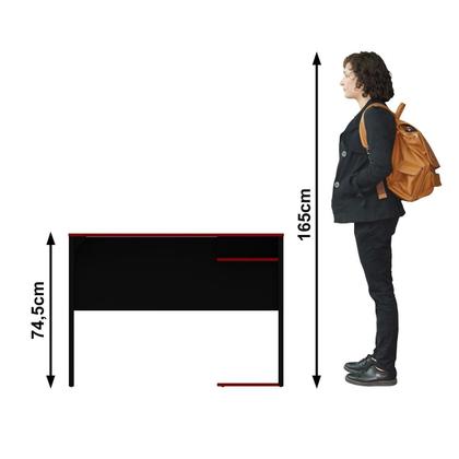 Imagem de Mesa Gamer para Computador com Estante para Livros e Jogos