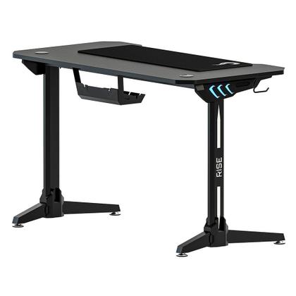 Imagem de Mesa Gamer RGB Rise Mode Desk 06, Suporte para Copos, Suporte para Headset, Preto - RM-TB-06-BK