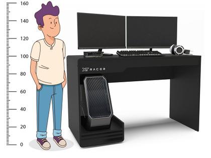 Imagem de Mesa Gamer XT Racer Line Preto e Branco
