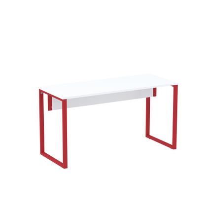 Imagem de Mesa Gerência Tubular P25 Pandin 1,35 M Branco e Vermelho