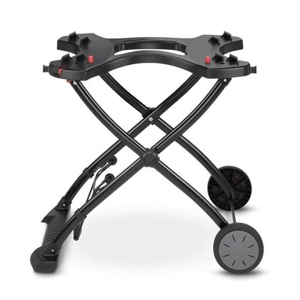 Imagem de Mesa Grill Cart Weber Q dobrável com alça de transporte preta
