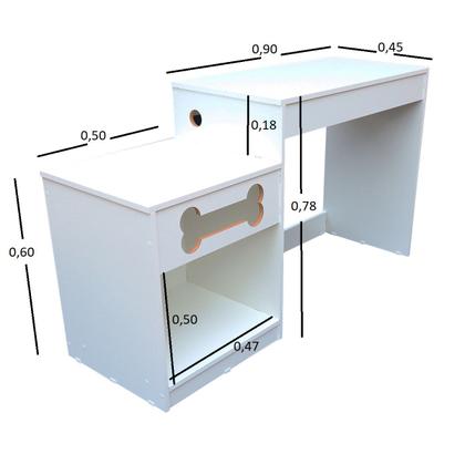 Imagem de Mesa Home Office computador mesa  Estudo Escrivaninha com cama pet -Duke