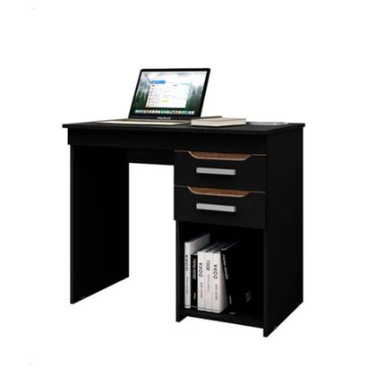 Imagem de Mesa Home Office para Computador Veneza com Gavetas - Preto