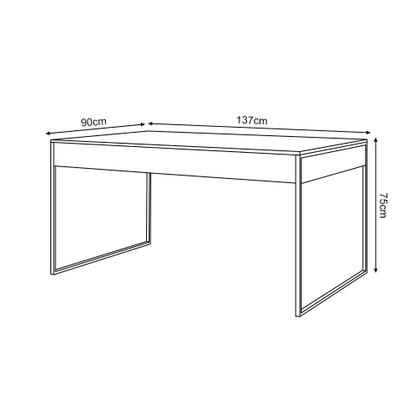 Imagem de Mesa Industrial de Jantar Canela 137x90cm Retangular Filadélfia Base Ferro Cobre