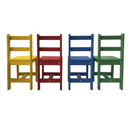 Imagem de Mesa Infantil 4 Cadeiras Criança Atividades Madeira Camaleão