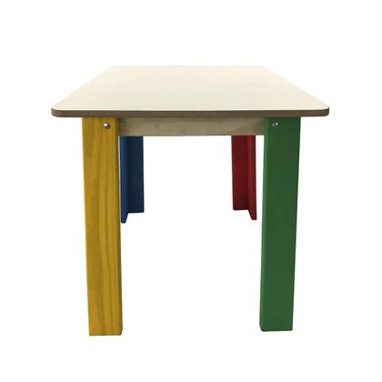 Imagem de Mesa Infantil 4 Cadeiras Criança Atividades Madeira Camaleão