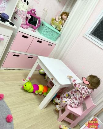 Imagem de Mesa infantil com 1 cadeira @loren.loke indicada ate 4 anos