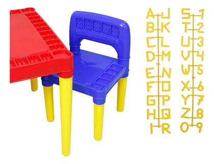 Imagem de Mesa Infantil Com 2 Cadeiras Educativa Para Criancas Tritec