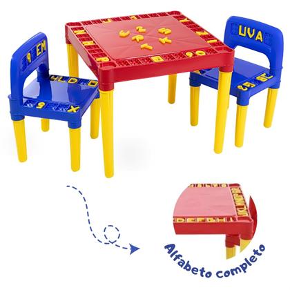 Imagem de Mesa Infantil Com 2 Cadeiras Educativa Para Criancas Tritec