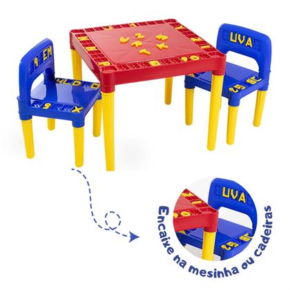 Imagem de Mesa Infantil Com 2 Cadeiras Educativa Para Criancas Tritec