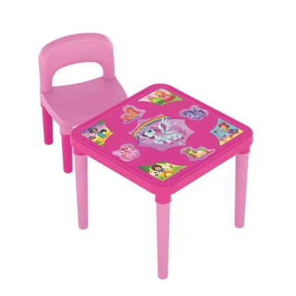 Imagem de Mesa Infantil com Cadeira de Unicórnio para Atividades e Leitura