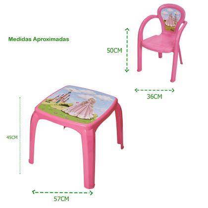 Imagem de Mesa Infantil Com Cadeira Para Brincar Atividades Temática