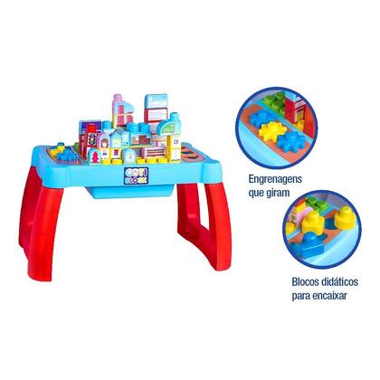 Imagem de Mesa Infantil Coti Block 40 Peças Interativa e Didática
