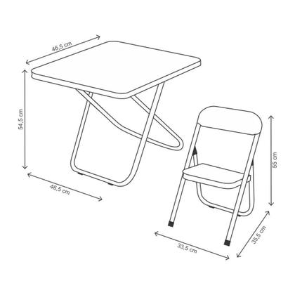 Imagem de Mesa Infantil Didatica Criança Bebê Brinquedo Com 1 Cadeira