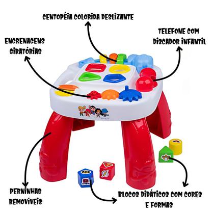 Imagem de Mesa Infantil Didática Play Time Com Atividades Cotiplás