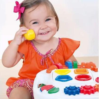 Imagem de Mesa Infantil Didática Play Time Com Atividades Cotiplás