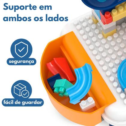 Imagem de Mesa Infantil Para Atividades Interativas Com Blocos de Montar