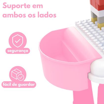 Imagem de Mesa Infantil Para Atividades Interativas Com Blocos de Montar