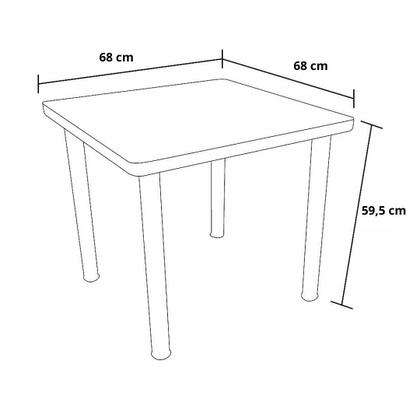 Imagem de Mesa Infantil Reforçada LG Flex Tampo De Madeira e Pés Com Base Metálica