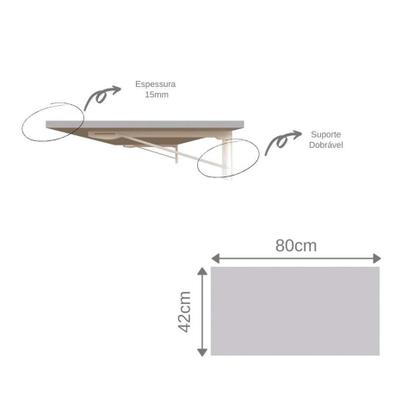 Mesa Infantil Retangular Balloon Cinza Cristal 80 cm - Bramov Imagem de Mesa Infantil Retangular Balloon Cinza Cristal 80 cm