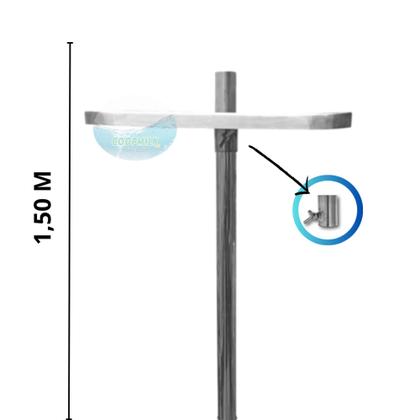 Imagem de Mesa Inox Com Regulagem P/ Piscina Bar Molhado