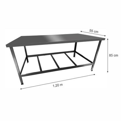 Imagem de Mesa Inox Industrial para Padaria 1,20 metro - Sebem